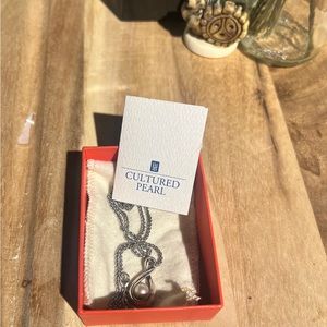 James Avery Twist Pendant with Cultured Pearl & 18” Chain